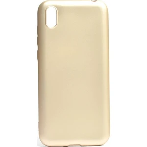 Tekno Grup Huawei Y5 2019 Kılıf Mat Premium Silikon Kılıf - Gold + Cam Ekran Koruyucu