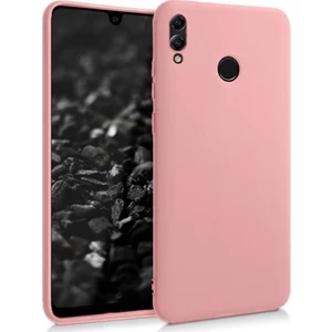 Tekno Grup Huawei Y7 2019 Kılıf Mat Premium Silikon Kılıf - Rose + Cam Ekran Koruyucu
