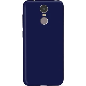 Tekno Grup Lenovo K6 Note Mat Premium Silikon Kılıf - Lacivert + Cam Ekran Koruyucu
