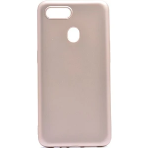 Tekno Grup Oppo AX7 Kılıf Mat Premium Silikon Kılıf - Gold + Cam Ekran Koruyucu