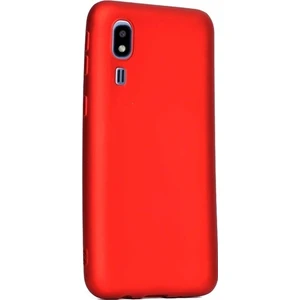 Tekno Grup Samsung Galaxy A2 Core Kılıf Mat Premium Silikon Kılıf - Kırmızı + Cam Ekran Koruyucu