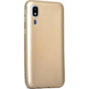 Tekno Grup Samsung Galaxy A2 Core Kılıf Mat Premium Silikon Kılıf - Gold + Nano Ekran Koruyucu