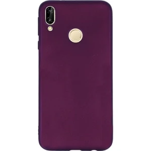 Tekno Grup Samsung Galaxy A20E Kılıf Mat Premium Silikon Kılıf - Bordo + Cam Ekran Koruyucu