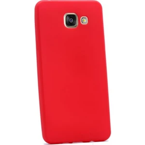 Tekno Grup Samsung Galaxy A3 2017 Mat Premium Silikon Kılıf - Kırmızı + Nano Ekran Koruyucu