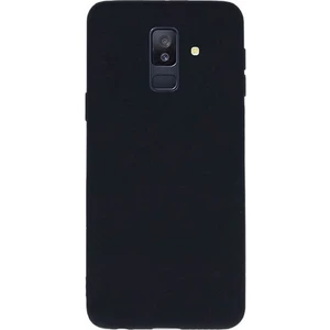 Tekno Grup Samsung Galaxy A6 Plus Mat Premium Silikon Kılıf - Siyah + Tam Kaplayan 6D Nano Ekran Koruyucu