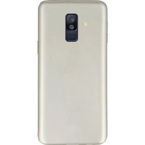 Tekno Grup Samsung Galaxy A6 Plus Mat Premium Silikon Kılıf - Gold + Tam Kaplayan 6D Nano Ekran Koruyucu