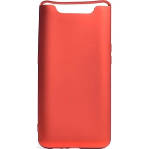 Tekno Grup Samsung Galaxy A80 Kılıf Mat Premium Silikon Kılıf - Kırmızı + Cam Ekran Koruyucu