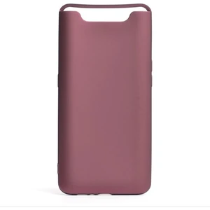 Tekno Grup Samsung Galaxy A80 Kılıf Mat Premium Silikon Kılıf - Bordo + Cam Ekran Koruyucu