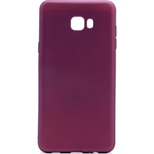 Tekno Grup Samsung Galaxy C5 Pro Mat Premium Silikon Kılıf - Bordo + Nano Ekran Koruyucu