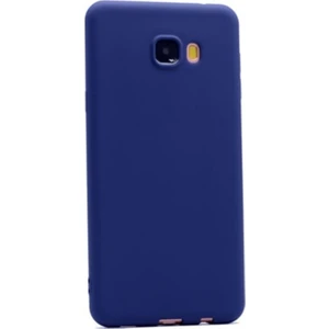 Tekno Grup Samsung Galaxy C5 Pro Mat Premium Silikon Kılıf - Lacivert + Nano Ekran Koruyucu