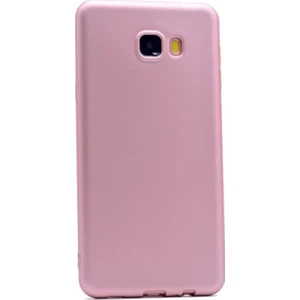 Tekno Grup Samsung Galaxy C7 Mat Premium Silikon Kılıf - Rose