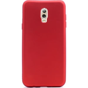 Tekno Grup Samsung Galaxy C8 Mat Premium Silikon Kılıf - Kırmızı
