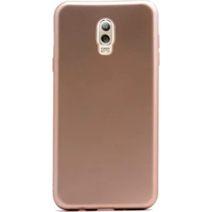 Tekno Grup Samsung Galaxy C8 Mat Premium Silikon Kılıf - Gold + Cam Ekran Koruyucu