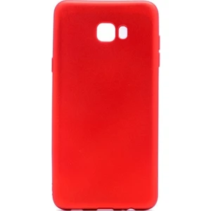 Tekno Grup Samsung Galaxy C9 Pro Mat Premium Silikon Kılıf - Kırmızı
