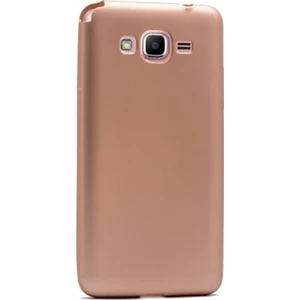 Tekno Grup Samsung Galaxy Grand Prime Plus Mat Premium Silikon Kılıf - Gold + Cam Ekran Koruyucu
