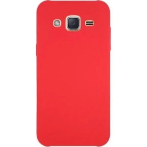 Tekno Grup Samsung Galaxy Grand Prime Plus Mat Premium Silikon Kılıf - Kırmızı + Cam Ekran Koruyucu