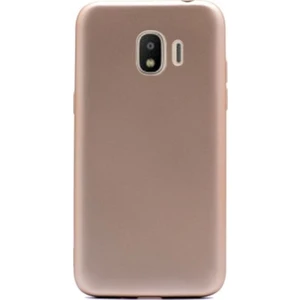 Tekno Grup Samsung Galaxy J2 Core Mat Premium Silikon Kılıf - Gold + Cam Ekran Koruyucu