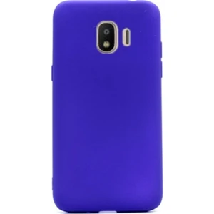 Tekno Grup Samsung Galaxy J2 Core Mat Premium Silikon Kılıf - Lacivert + Cam Ekran Koruyucu