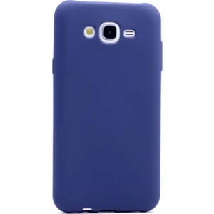 Tekno Grup Samsung Galaxy J7 Mat Premium Silikon Kılıf - Lacivert + Cam Ekran Koruyucu