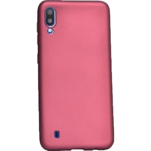 Tekno Grup Samsung Galaxy M10 Mat Premium Silikon Kılıf - Bordo + Cam Ekran Koruyucu
