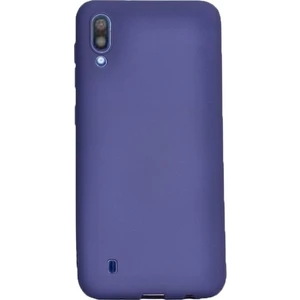 Tekno Grup Samsung Galaxy M10 Mat Premium Silikon Kılıf - Lacivert + Cam Ekran Koruyucu