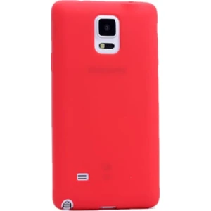 Tekno Grup Samsung Galaxy Note 3 Mat Premium Silikon Kılıf - Kırmızı + Cam Ekran Koruyucu