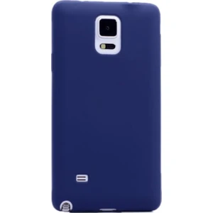 Tekno Grup Samsung Galaxy Note 4 Mat Premium Silikon Kılıf - Lacivert + Cam Ekran Koruyucu