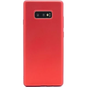 Tekno Grup Samsung Galaxy S10E Mat Premium Silikon Kılıf - Kırmızı + Tam Kaplayan 6D Nano Ekran Koruyucu