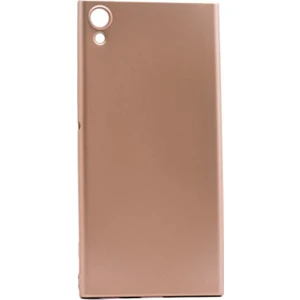 Tekno Grup Sony Xperia Xa Ultra Mat Premium Silikon Kılıf - Gold + Cam Ekran Koruyucu