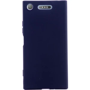 Tekno Grup Sony Xperia XZ1 Kılıf Mat Premium Silikon Kılıf - Siyah + Cam Ekran Koruyucu