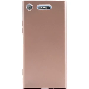 Tekno Grup Sony Xperia XZ1 Kılıf Mat Premium Silikon Kılıf - Gold + Nano Ekran Koruyucu