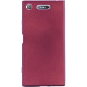 Tekno Grup Sony Xperia XZ1 Kılıf Mat Premium Silikon Kılıf - Bordo + Nano Ekran Koruyucu