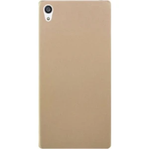 Tekno Grup Sony Xperia Z5 Mat Premium Silikon Kılıf - Gold + Cam Ekran Koruyucu