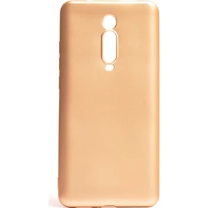 Tekno Grup Xioami Mi 9T Kılıf Mat Premium Silikon Kılıf - Gold + Cam Ekran Koruyucu