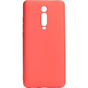Tekno Grup Xioami Mi 9T Kılıf Mat Premium Silikon Kılıf - Kırmızı + Cam Ekran Koruyucu