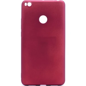 Tekno Grup Xioami Mi Max2 Mat Premium Silikon Kılıf - Bordo + Cam Ekran Koruyucu