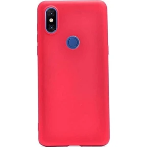 Tekno Grup Xioami Mi Mix 3 Kılıf Mat Premium Silikon Kılıf - Kırmızı