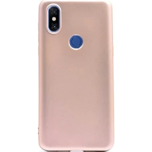 Tekno Grup Xioami Mi Mix 3 Kılıf Mat Premium Silikon Kılıf - Gold + Cam Ekran Koruyucu