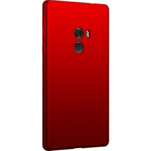 Tekno Grup Xioami Mi Mix2 Mat Premium Silikon Kılıf - Bordo + Cam Ekran Koruyucu