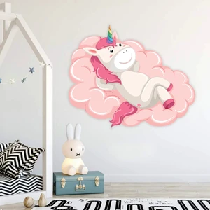 Areksan Reklam Pembe Bulut ve Unicorn Çocuk Odası Duvar Sticker