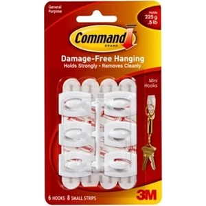 Command 17006-BULK Askı Bant 6 Adet Askı - 8 Adet Bant