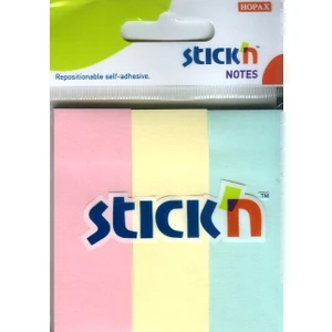 Stick'n Yapışkanlı Not Kağıdı 76 x 25 mm 3 Renk 50 Yaprak