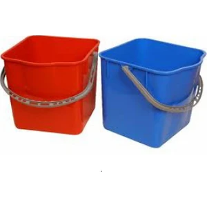 Temizlik Arabası Yedek Kovası 25 lt Kırmızı - Mavi 2'li Set