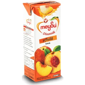Meysu Dinamik Şeftali Meyveli İçecek 200 ml (27'li)