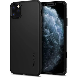 Apple iPhone 11 Pro Max Kılıf Thin Fit 360 Koruma Black (Cam Ekran Koruyuculu) - 075CS27150