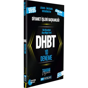 Ddy Yayınları DHBT 2020 Ahkam Serisi Tüm Adaylar Tamamı Çözümlü 10 Deneme