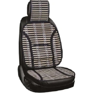 Hasır Oto Minderi - Bej Siyah