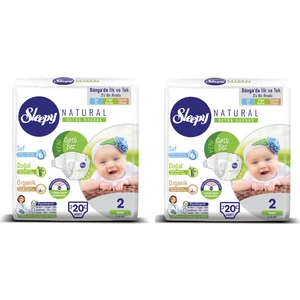 Natural Bebek Bezi 2 Beden 2 x 20 - 40 Adet