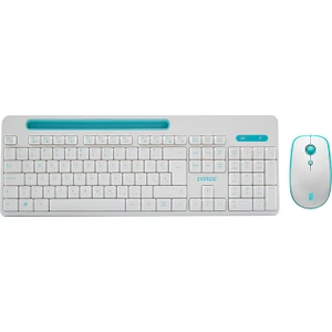 Elite KM-6388 Beyaz/Mavi Kablosuz LC Layout Multimedia Klavye + Mouse Set