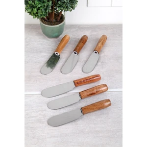 Bambu Saplı Lüx 6 Adet Tereyağı-Reçel Bıçağı